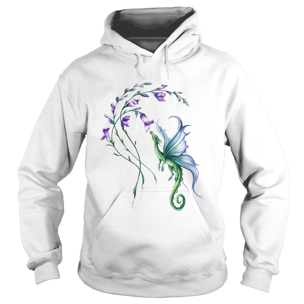Flying Dragon And Flower Hoodie
