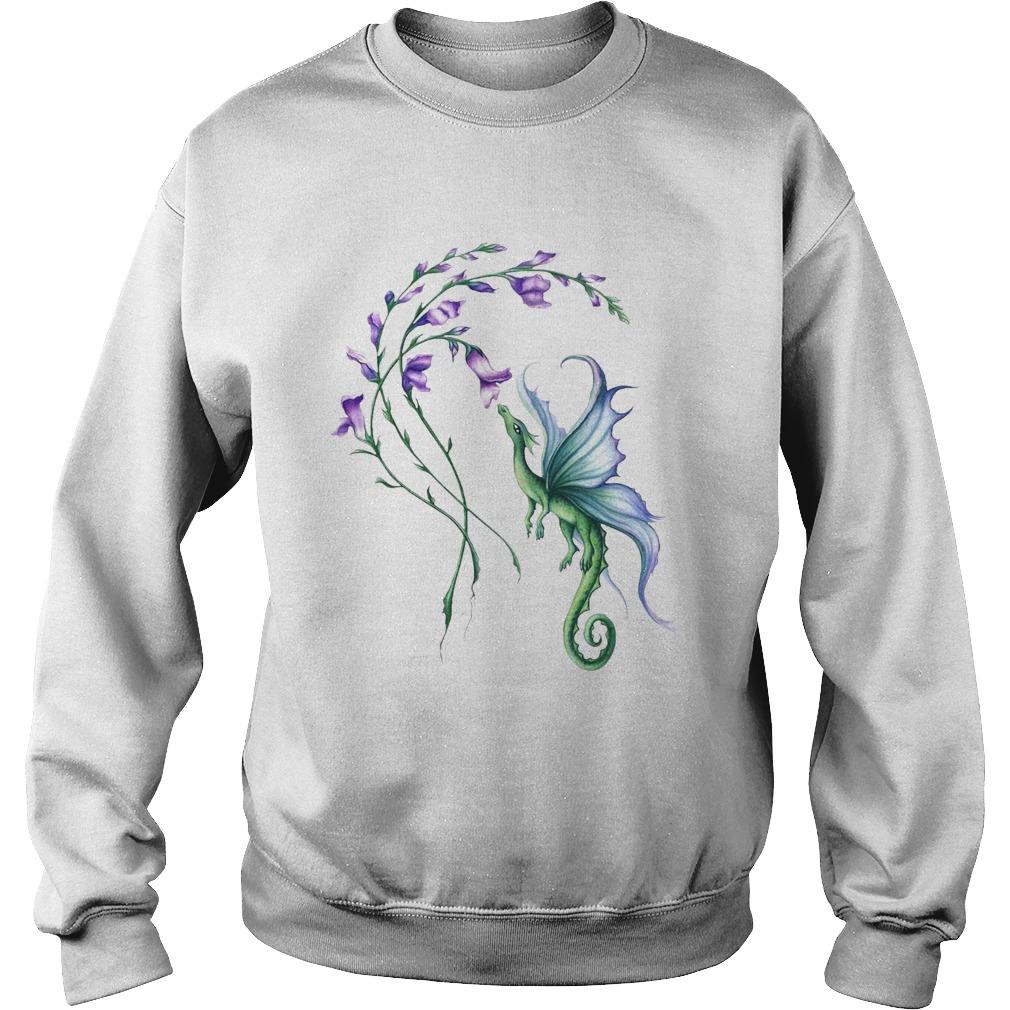 Flying Dragon And Flower Sweatshirt