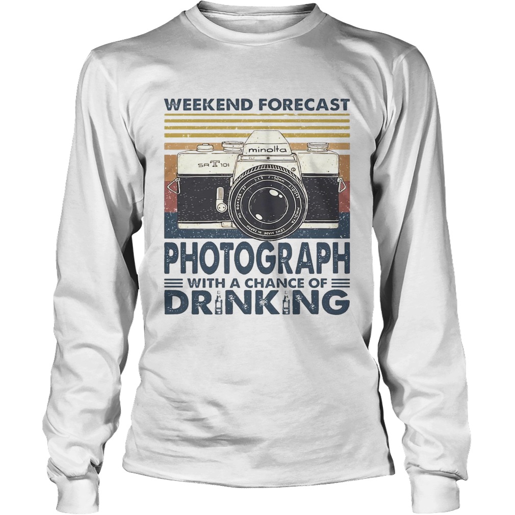Forecast Photograph With A Chance Of Drinking Vintage Long Sleeve