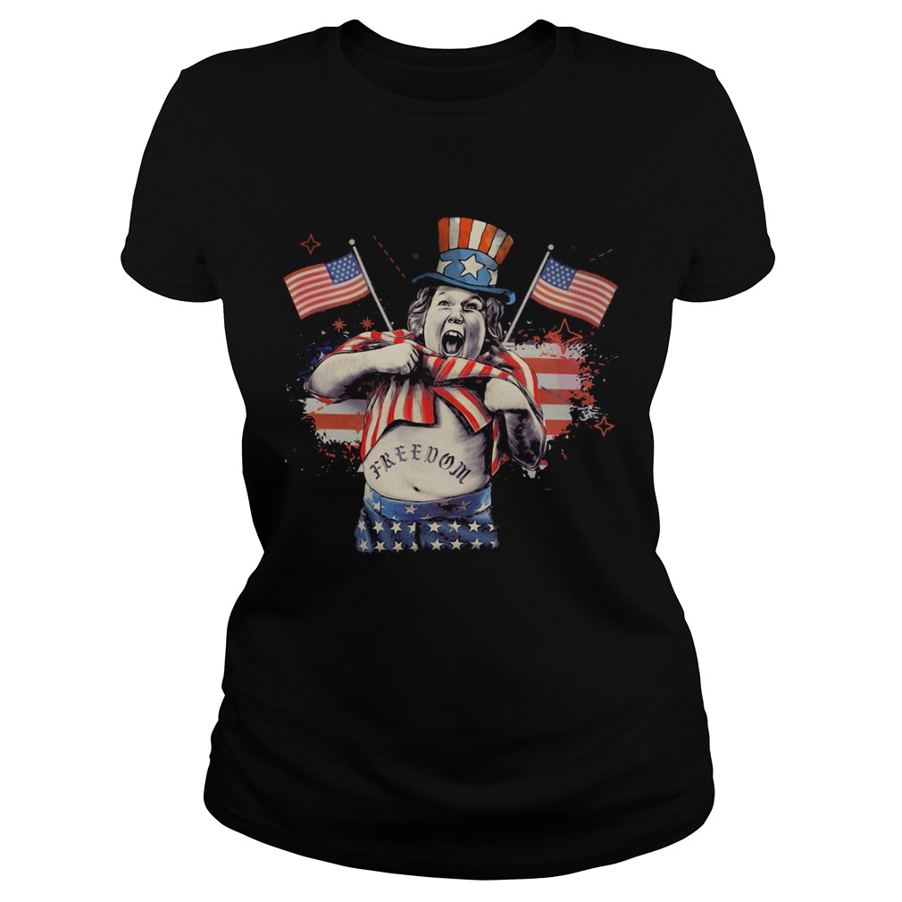 Freedom American flag veteran Independence Day Classic Ladies