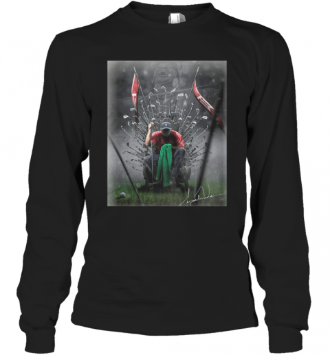 Game Of Thrones Iron Throne Tiger Woods GOAT T-Shirt Long Sleeved T-shirt 