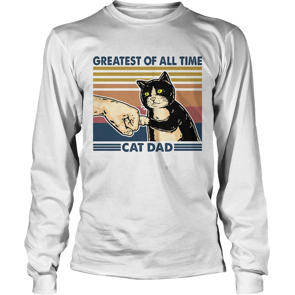 Greatest of all time cat dad vintage Long Sleeve