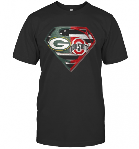 Green Bay Packers And Ohio State Superman T-Shirt