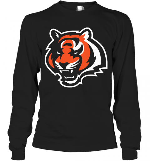 Hall Of Fame Memorabilia Cincinnati Bengals Logo T-Shirt Long Sleeved T-shirt 