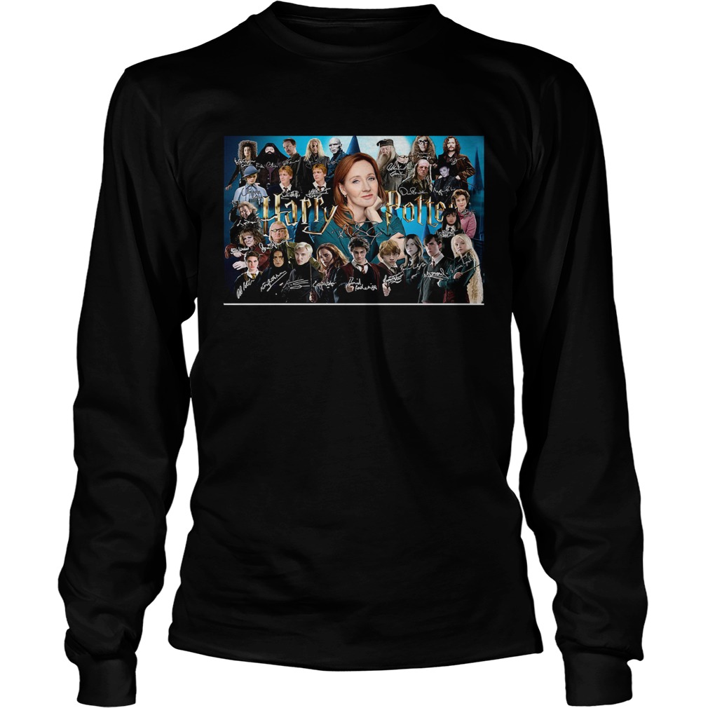 Harry potter movie characters signatures Long Sleeve