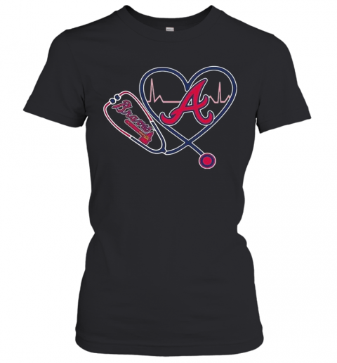 Heartbeat Nurse Love Atlanta Braves T-Shirt Classic Women's T-shirt