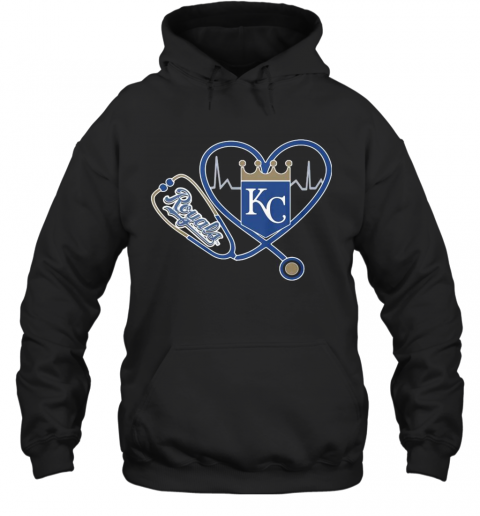 Heartbeat Nurse Love Kansas City Royals T-Shirt Unisex Hoodie