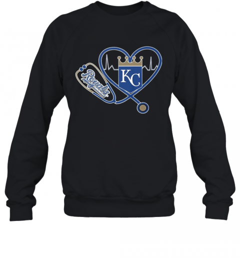 Heartbeat Nurse Love Kansas City Royals T-Shirt Unisex Sweatshirt
