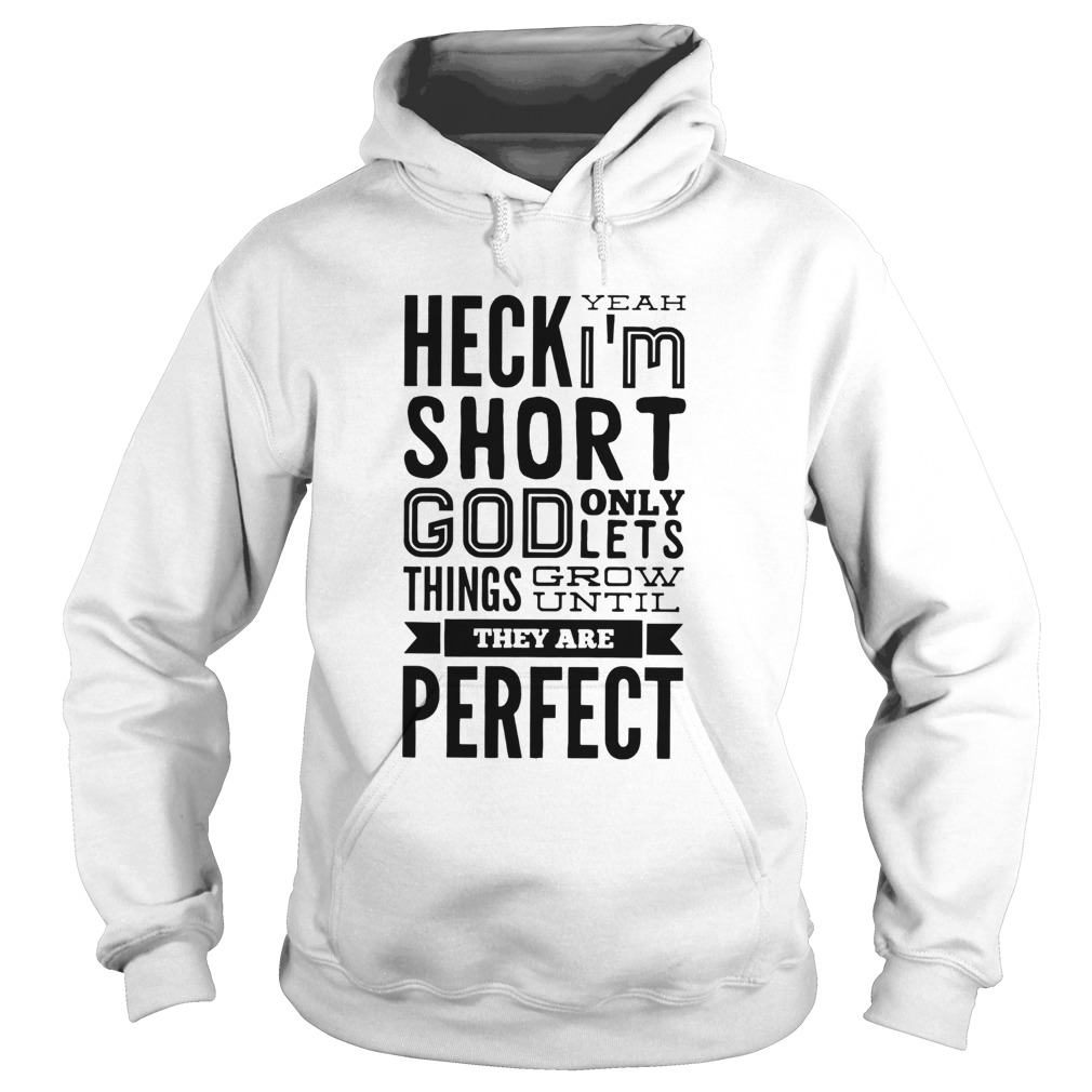 Heck Yeah Im Short God Only Lets Things Grow Until They Are Perfect Hoodie