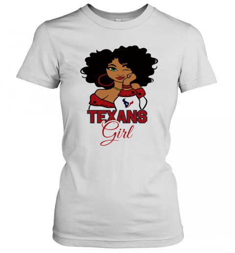 Houston Texans Football Black Girl T-Shirt Classic Women's T-shirt