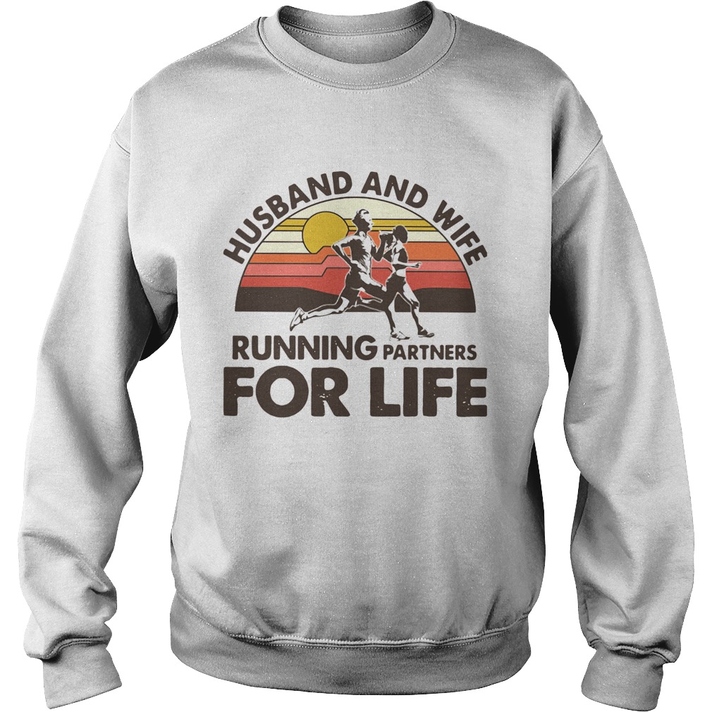 Husband and wife running partners for life Sweatshirt