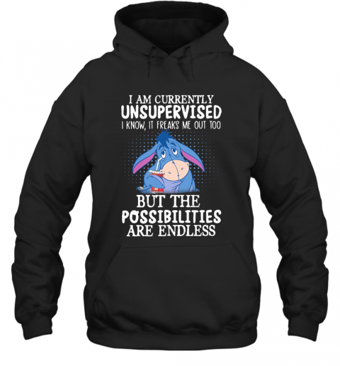 I Am Currently Unsupervised I Know It Freaks Me Out Too But The Possibilities Are Endless T-Shirt Unisex Hoodie