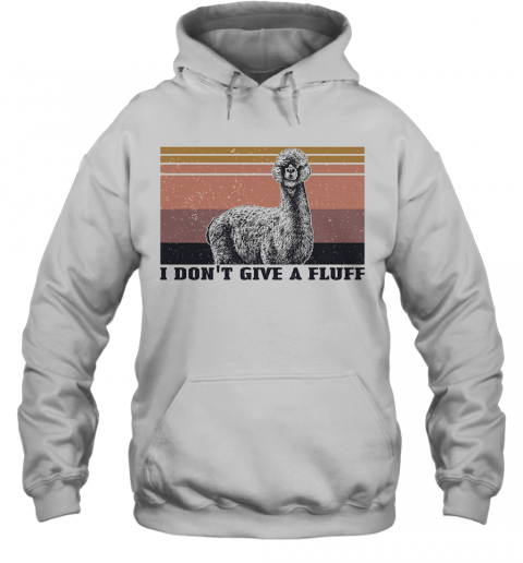 I Don'T Give A Fluff Alpaca Vintage T-Shirt Unisex Hoodie