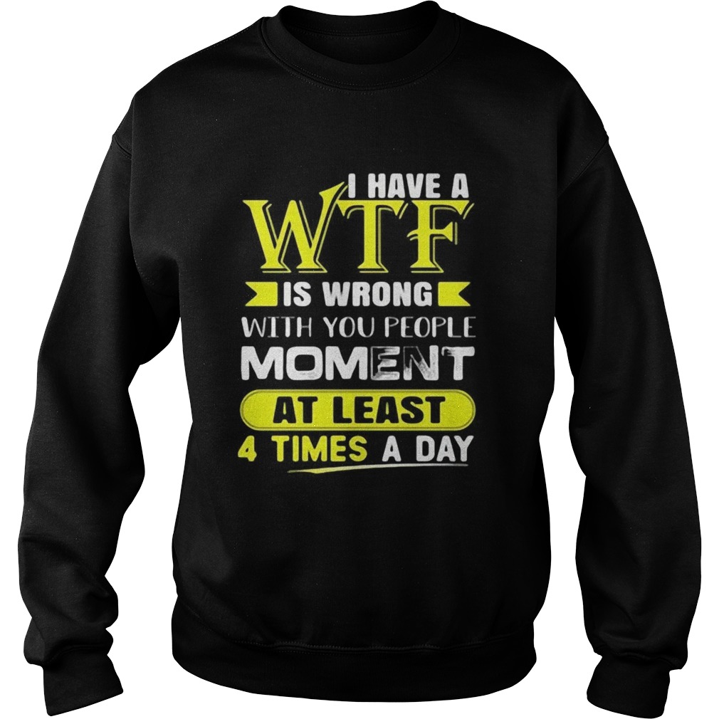I Have A WTF Is Wrong With You People Moment At Least 4 Times A Day Sweatshirt