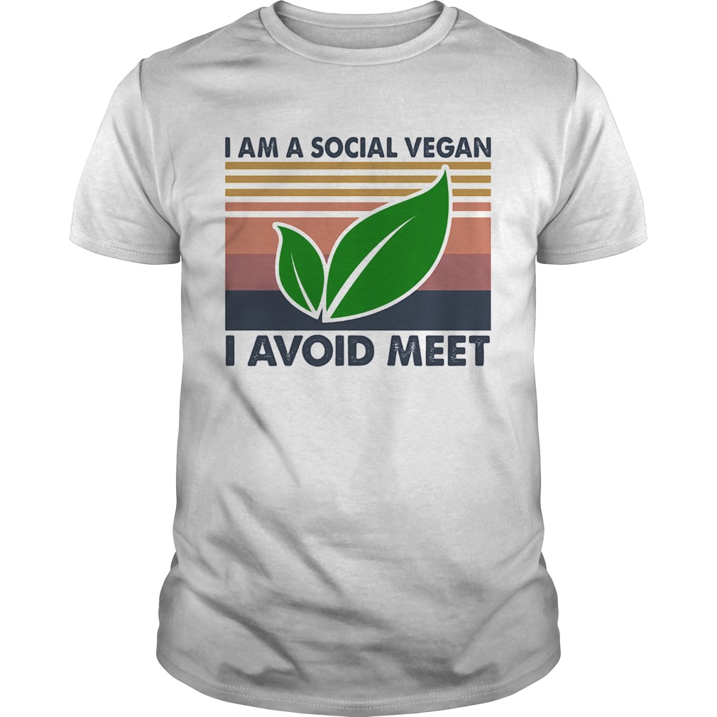 I am a social vegan I avoid meet vintage shirt