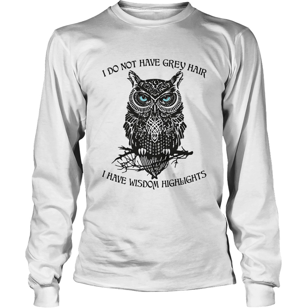 I do not have grey hair I have wisdom highlights Owl Long Sleeve