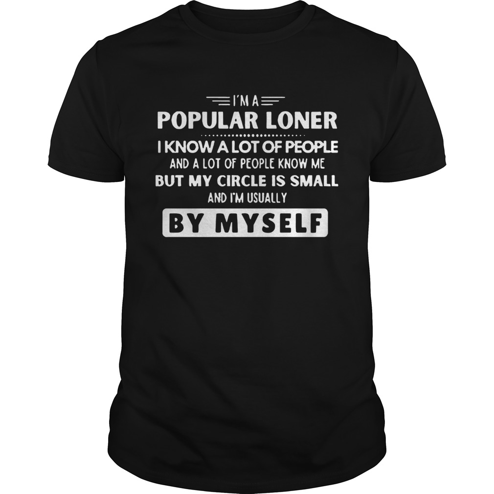 Im A Popular Loner I Know A Lot Of People But My Circle Is Small By Myself shirt