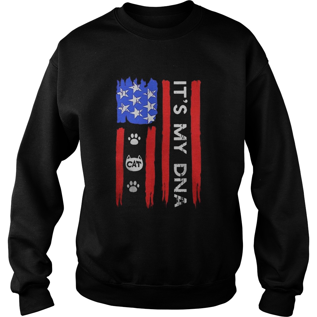 Independence Day Its My DNA Cat Paw Sweatshirt