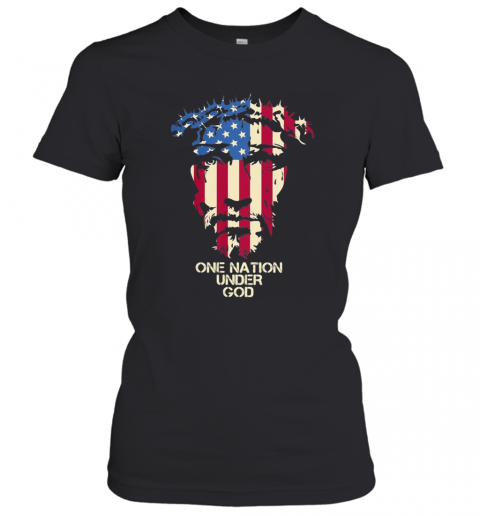 Independence Day Jesus One Nation Under God T-Shirt Classic Women's T-shirt