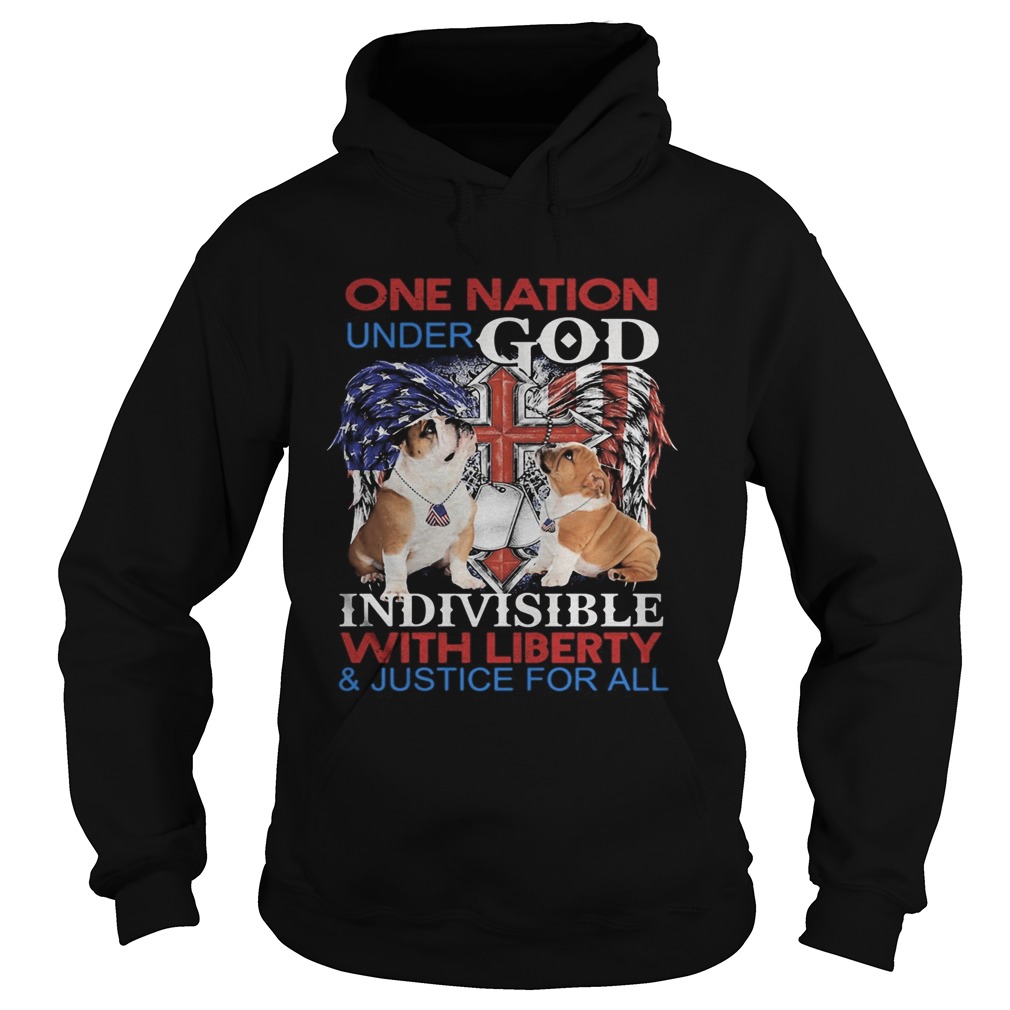 Independence Day bulldog veteran one nation under god indivisible with liberty and justice for all Hoodie