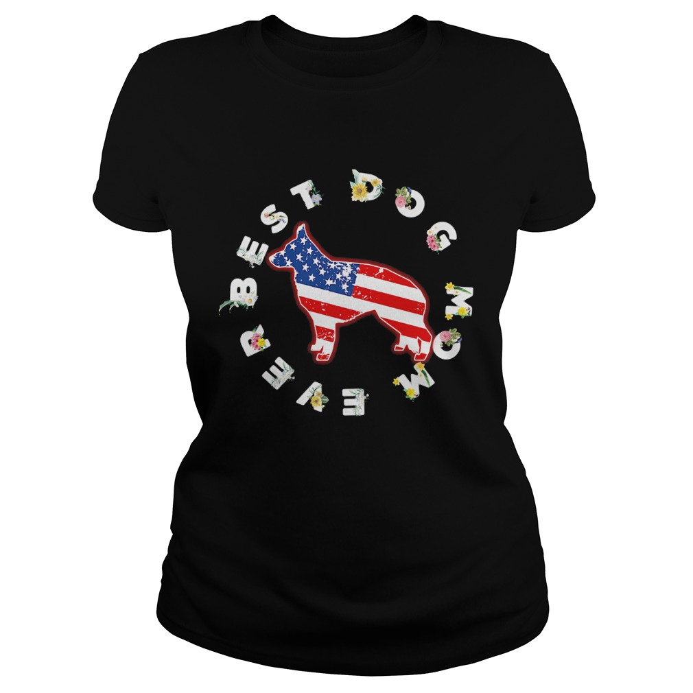 Independence Day flower everbest dog mom Classic Ladies
