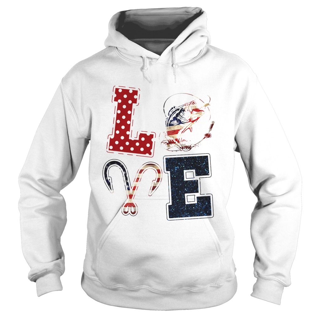 Independence Day love fishing Hoodie
