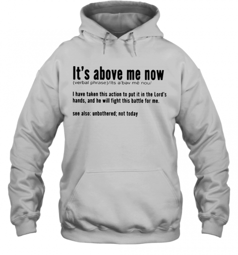 It'S Above Me Now I Have Taken This Action To Put It In The Lord'S Hands And He Will Fight This Battle For Me T-Shirt Unisex Hoodie