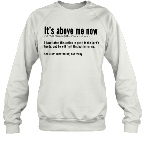 It'S Above Me Now I Have Taken This Action To Put It In The Lord'S Hands And He Will Fight This Battle For Me T-Shirt Unisex Sweatshirt
