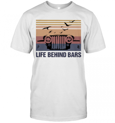 Jeep Life Behind Bars Birds Vintage T-Shirt