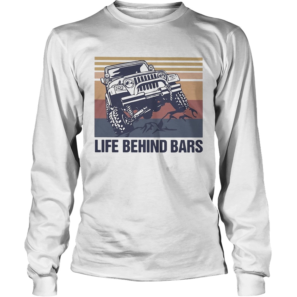 Jeep Life behind bars vintage Long Sleeve