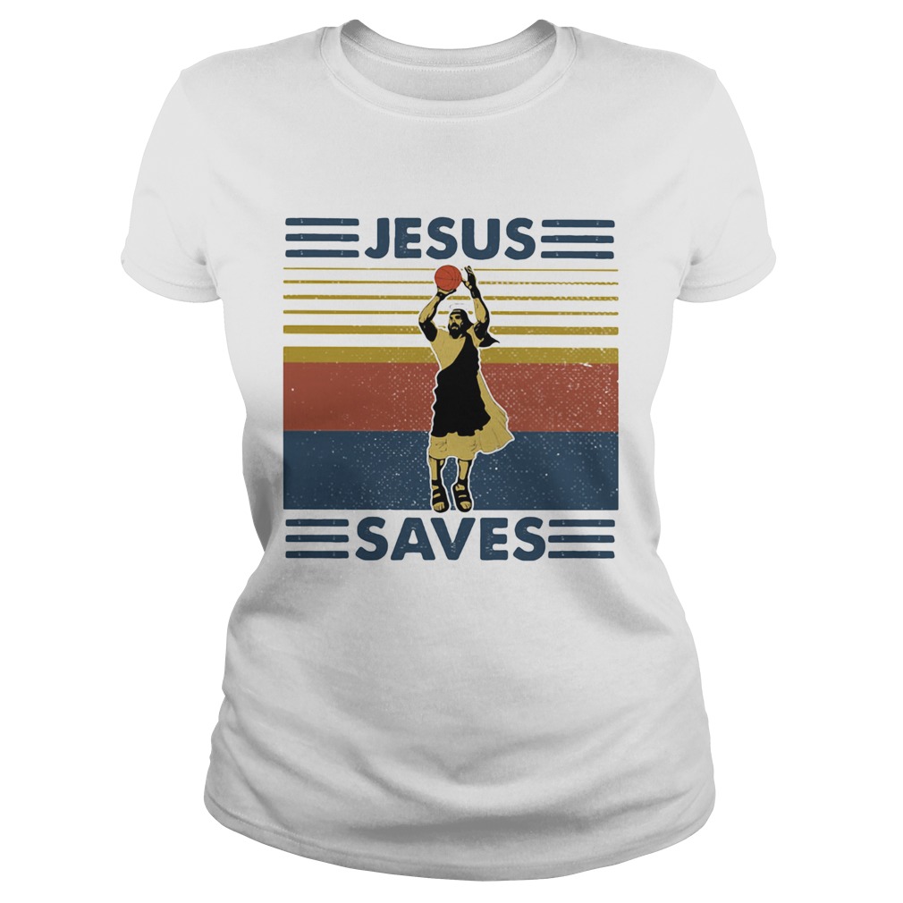 Jesus save volleyball vintage Classic Ladies