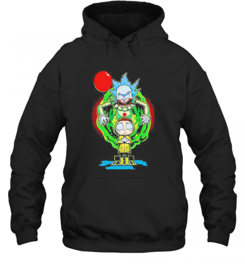 Joker Rick And Morty Georgia Pennywise Holding Balloon T-Shirt Unisex Hoodie