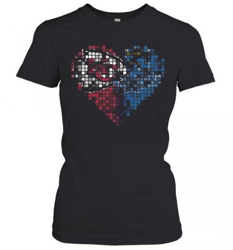 Kansas City Chiefs And Kansas City Royals Heart Puzzle T-Shirt Classic Women's T-shirt