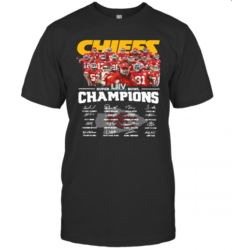 Kansas City Chiefs Super Bowl Champions Signatures T-Shirt