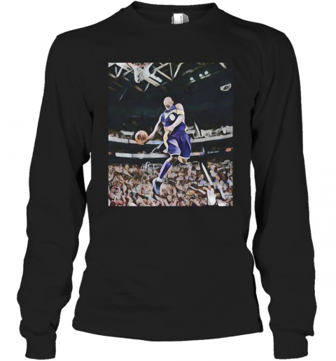 Kobe Bryant Playing Basketball T-Shirt Long Sleeved T-shirt 