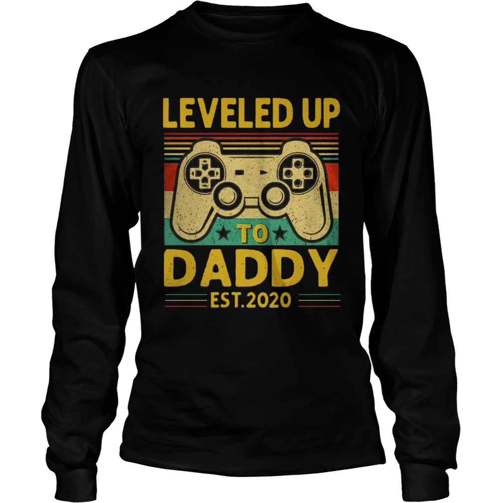 Leveled Up To Daddy Est 2020 Vintage Long Sleeve