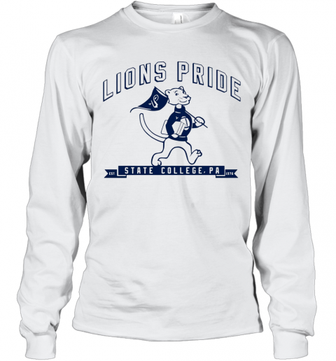 Lions Pride State College Est 1975 Football T-Shirt Long Sleeved T-shirt 