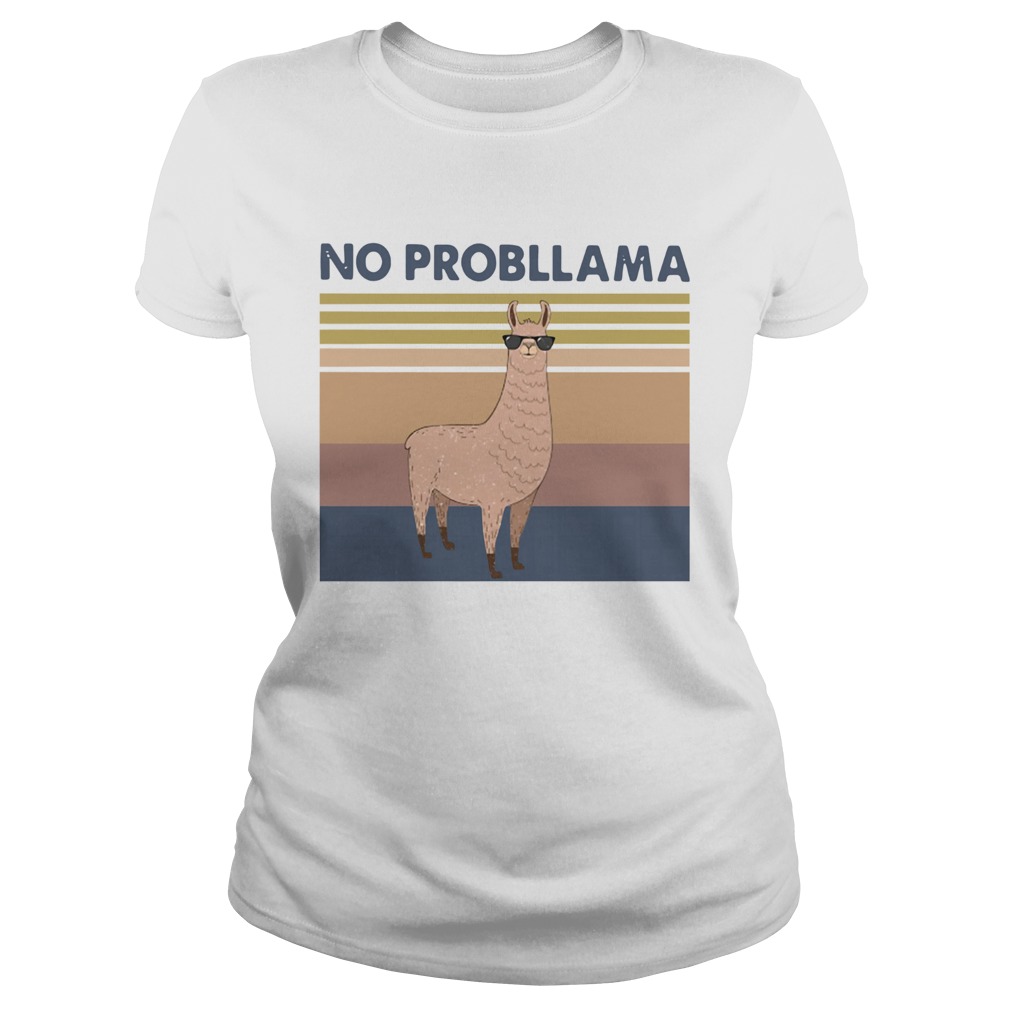 Llama No Probllama Vintage Classic Ladies