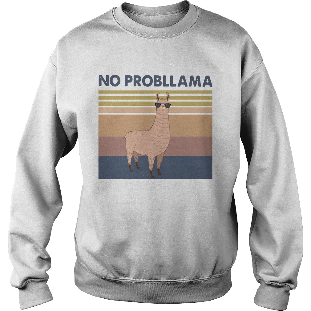 Llama No Probllama Vintage Sweatshirt