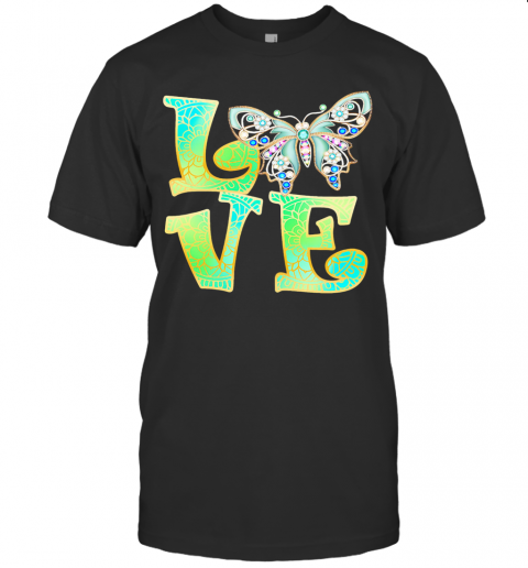 Love Butterfly Mandala T-Shirt