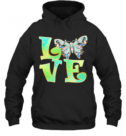 Love Butterfly Mandala T-Shirt Unisex Hoodie