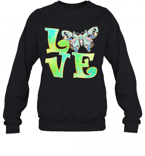 Love Butterfly Mandala T-Shirt Unisex Sweatshirt