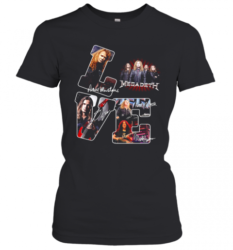 Love Megadeth American Heavy Metal Band Signature T-Shirt Classic Women's T-shirt