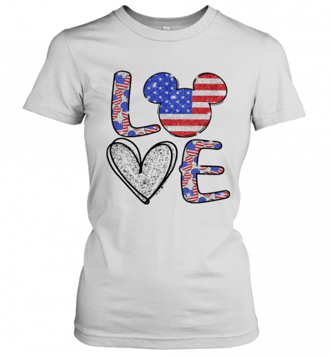 Love Mickey Mouse Independence T-Shirt Classic Women's T-shirt