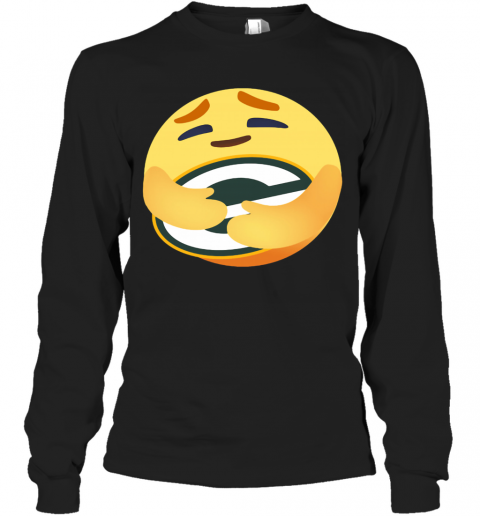 Love The Green Bay Packers Love Hug Facebook Care Emoji T-Shirt Long Sleeved T-shirt 