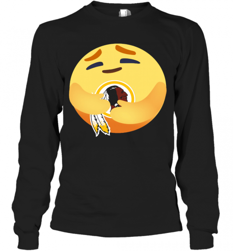 Love The Washington Redskins Love Hug Facebook Care Emoji T-Shirt Long Sleeved T-shirt 