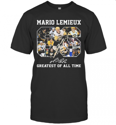 Mario Lemieux 66 Greatest Of All Time Signature T-Shirt