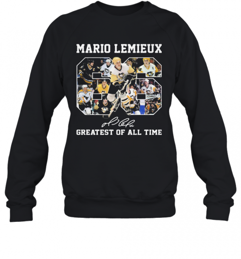 Mario Lemieux 66 Greatest Of All Time Signature T-Shirt Unisex Sweatshirt
