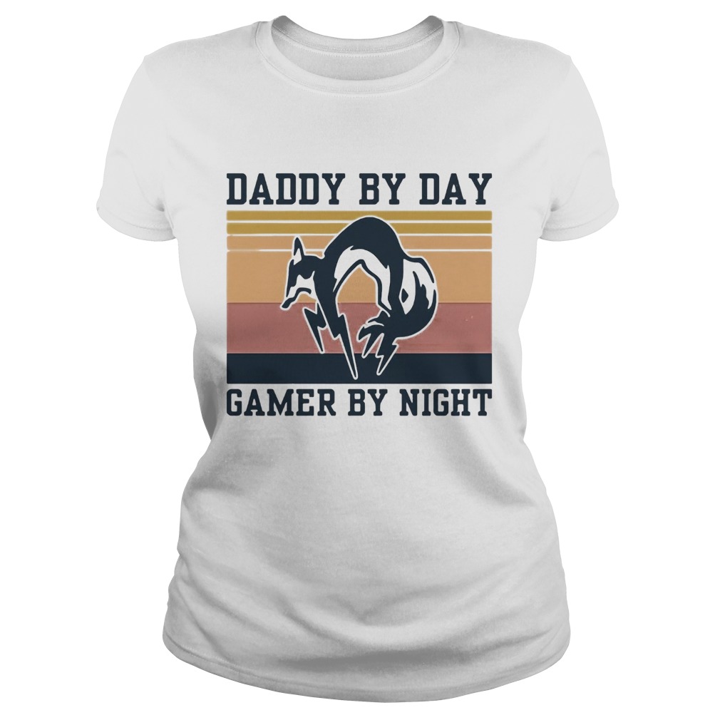 Metal Gear Solid Fox Daddy By Day Gamer By Night Vintage Classic Ladies