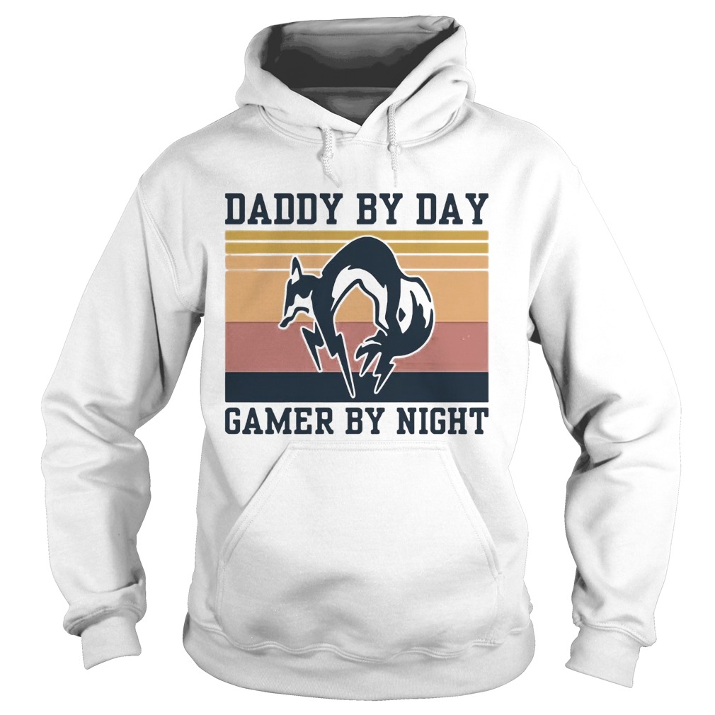 Metal Gear Solid Fox Daddy By Day Gamer By Night Vintage Hoodie